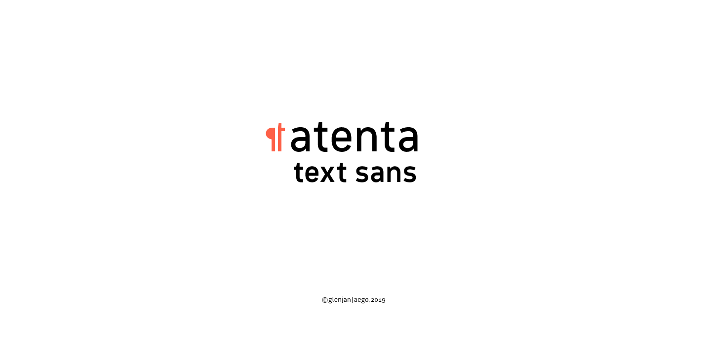 Пример шрифта Atenta